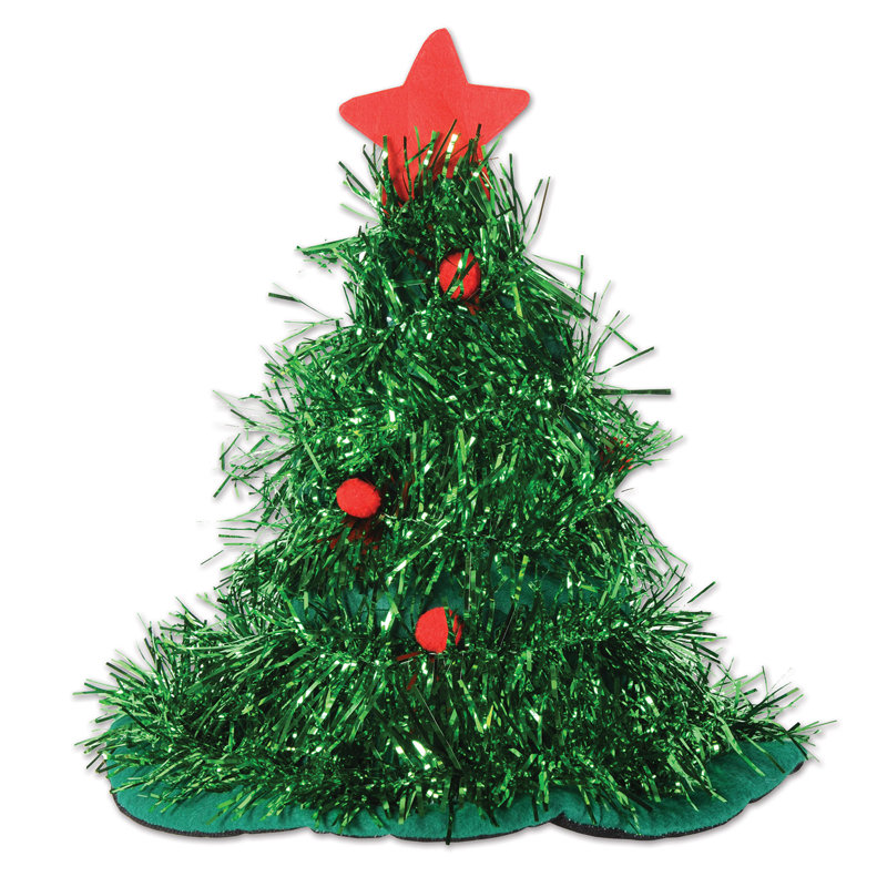 Chapeau de sapin de Noël Tinsel