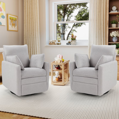 Ensemble de 2 fauteuils inclinables et pivotants 34,3 po