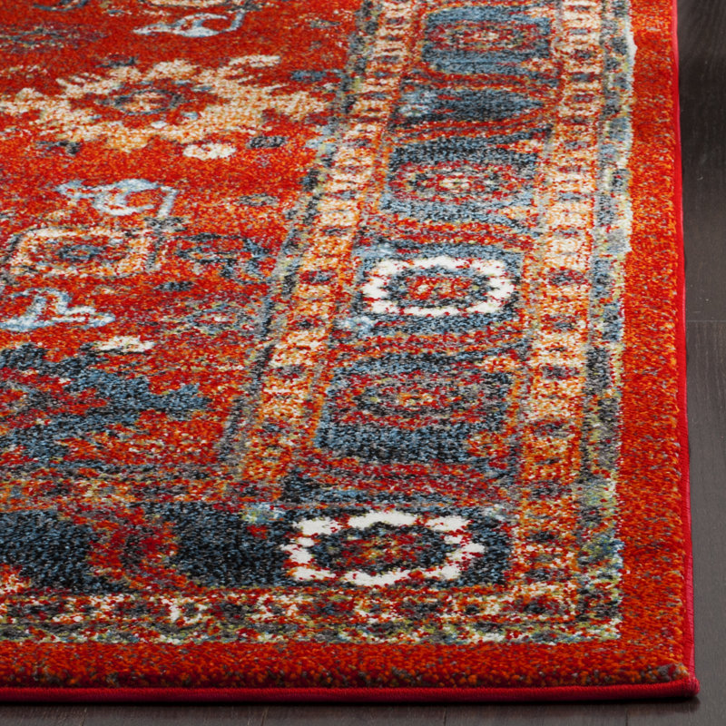 Ifetayo Vintage Hamadan Performance Southwestern Rug, Round 6'7"