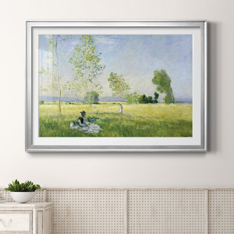 Été - Cadre photo, reproduction d'art sur papier, Argent, H 26,5 po x l 36,5 po x P 1,5 po
