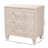 Aishu Beige Finish 3-Drawer Storage Cabinet In Faux Shagreen, 28.66" H X 27.74" W X 17.37" D