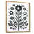 Toile avec cadre flottant or