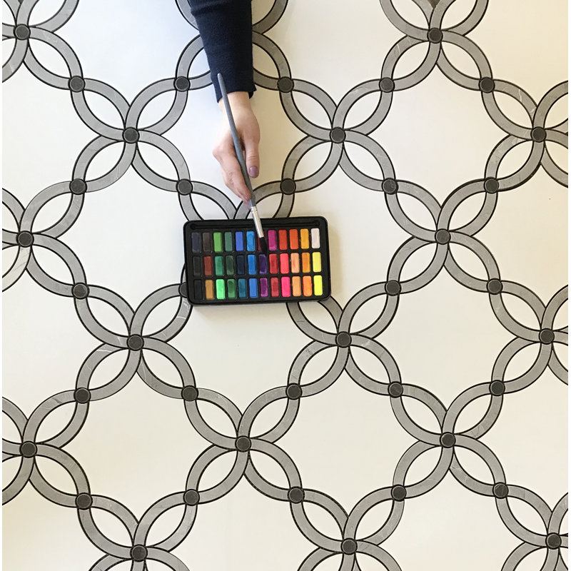 12" x 12" Porcelain Mosaic Wall and Floor Tile