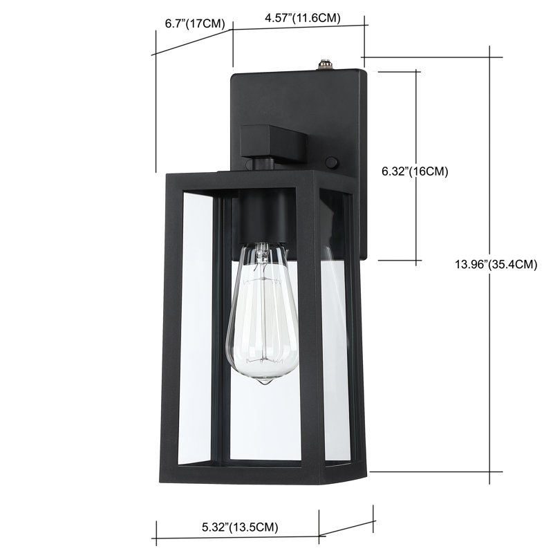 Ensemble de 4 appliques murales d'extérieur avec soleil levant noir Artavius