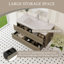 Meuble-lavabo flottant de 42 po avec lavabo, armoire de rangement murale moderne, lavabo en résine et tiroirs à fermeture en douceur-116332424