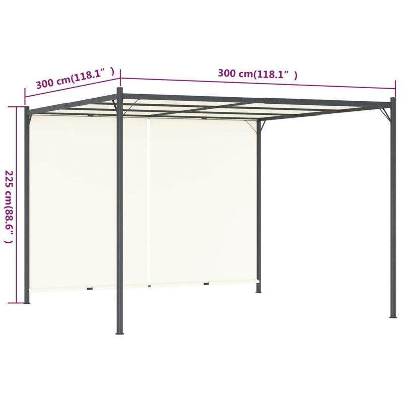 Erol 3m x 3m Steel Pergola