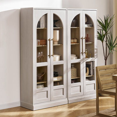 Latitude Run® Mahfuza Arched Tall Display Cabinet