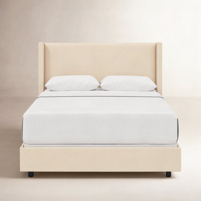 Hanson Upholstered Wingback Bed