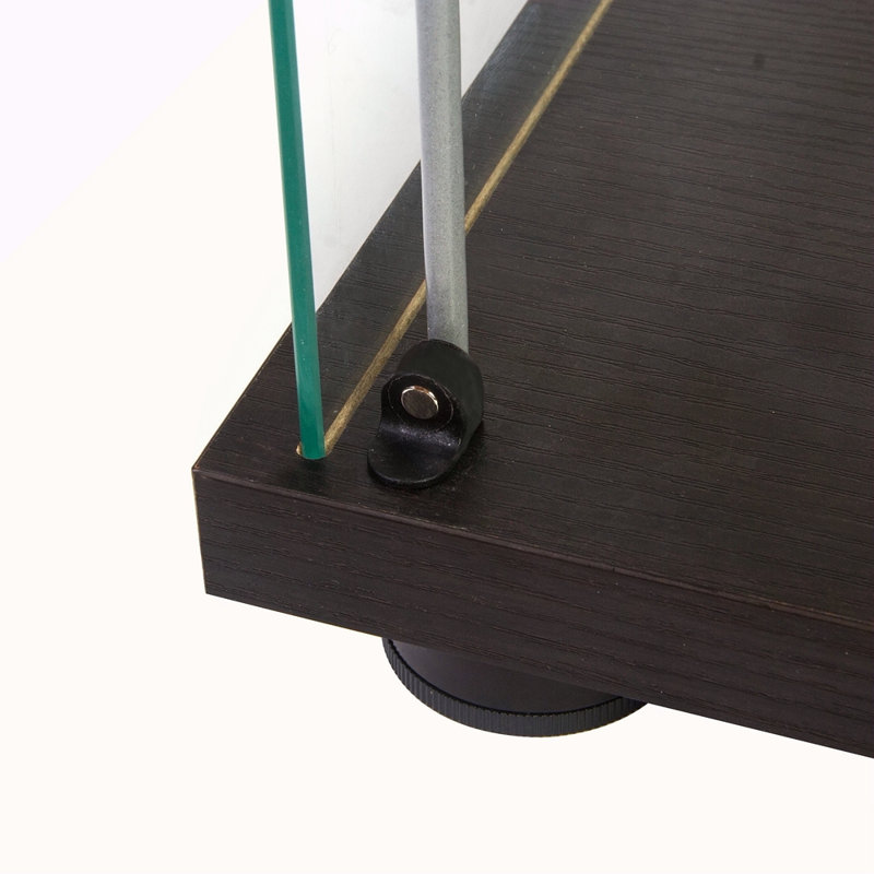 Vitrine à une porte avec 4 tablettes, Noir