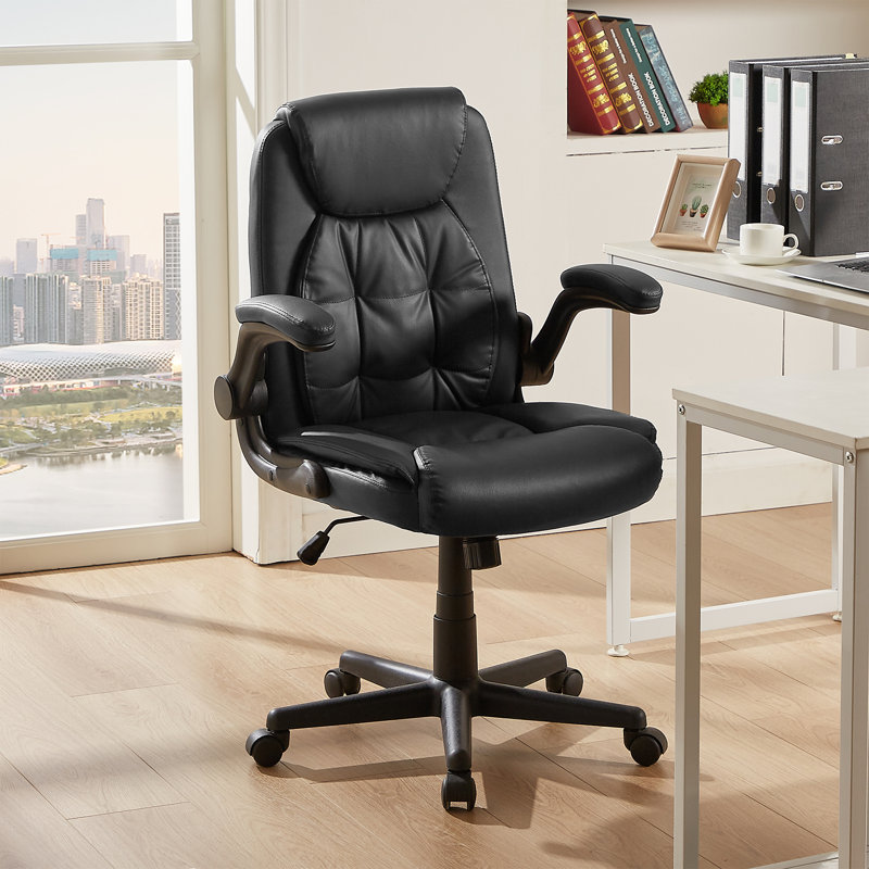 Fauteuil de direction en similicuir Nimmo, Noir