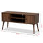 Meuble télé 2 portes en bois brun noyer moderne Mid-Century Ren