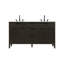 Meuble-lavabo double 60 po en chêne chocolat-314797663-314797648