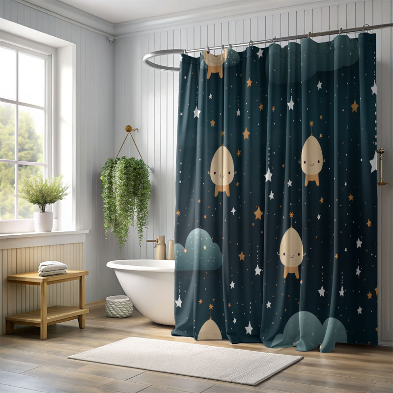Rideau de douche Holiday Stars - Premium, H 74 po x l 71 po