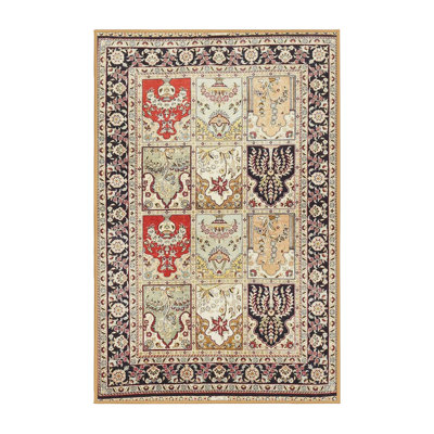 Tapis oriental vert / brun