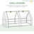 Portable Mini Greenhouse, Outdoor Garden With Large Zipper Doors And Water/UV PE Cover, 6' X 3' X 3', White-123626703-123626704