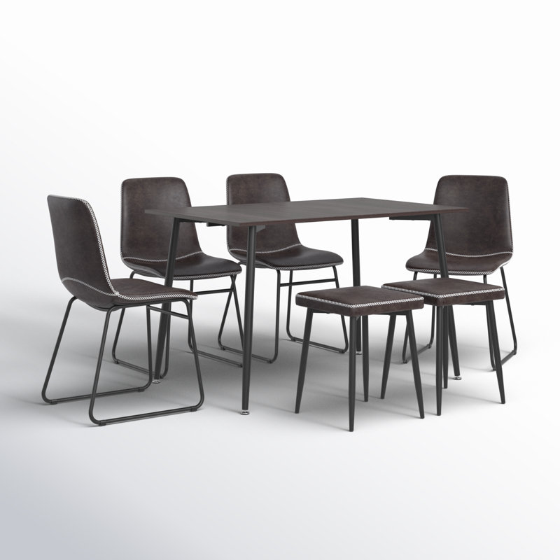 Ensemble repas pour 6 personnes Mossman, Brun foncé