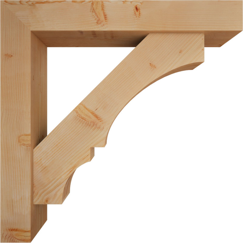 Support de bloc Balboa avec entretoise décalée, 44 x 44, Sapin Douglas de l 7 1/2 (lisse)