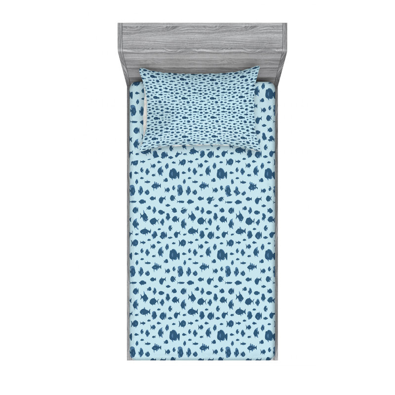 Microfiber Sheet Set, Twin Sheet Set with Fitted Sheet