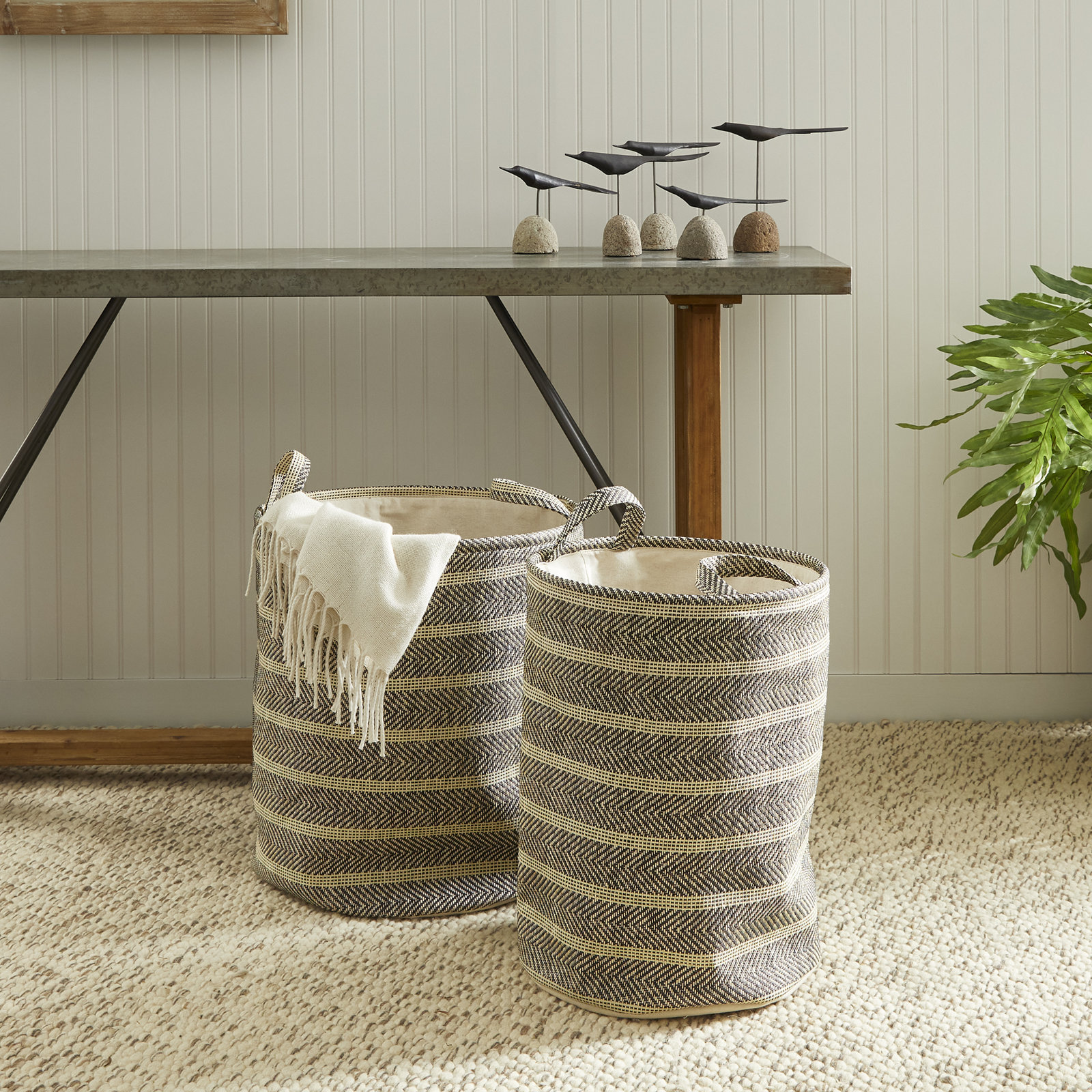 Jumelle Handmade Seagrass Decorative Basket - Set of 2