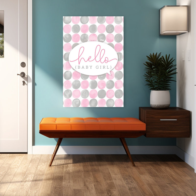 Hello Baby Girl, art contemporain abstrait, H 48 po x l 32 po