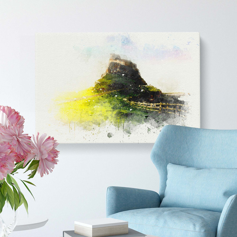 Holy Island Lindisfarne In Abstract - Wrapped Canvas, 60cm H x 91cm W x 3cm D