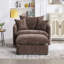 Fauteuil d'appoint pivotant surdimensionné rembourré avec repose-pieds-133963554