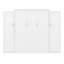 Lit double blanc avec deux garde-robes, plateforme stable et tablette pour armoire de chambre à coucher, étagère de rangement, chambre d'amis polyvalente,