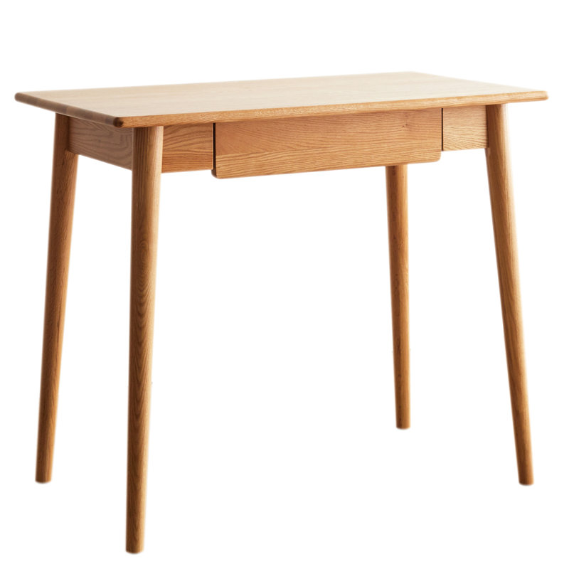 Natural Wood Work Table - Solid Oak With Multi-Purpose Use Writing Desk For Creative
