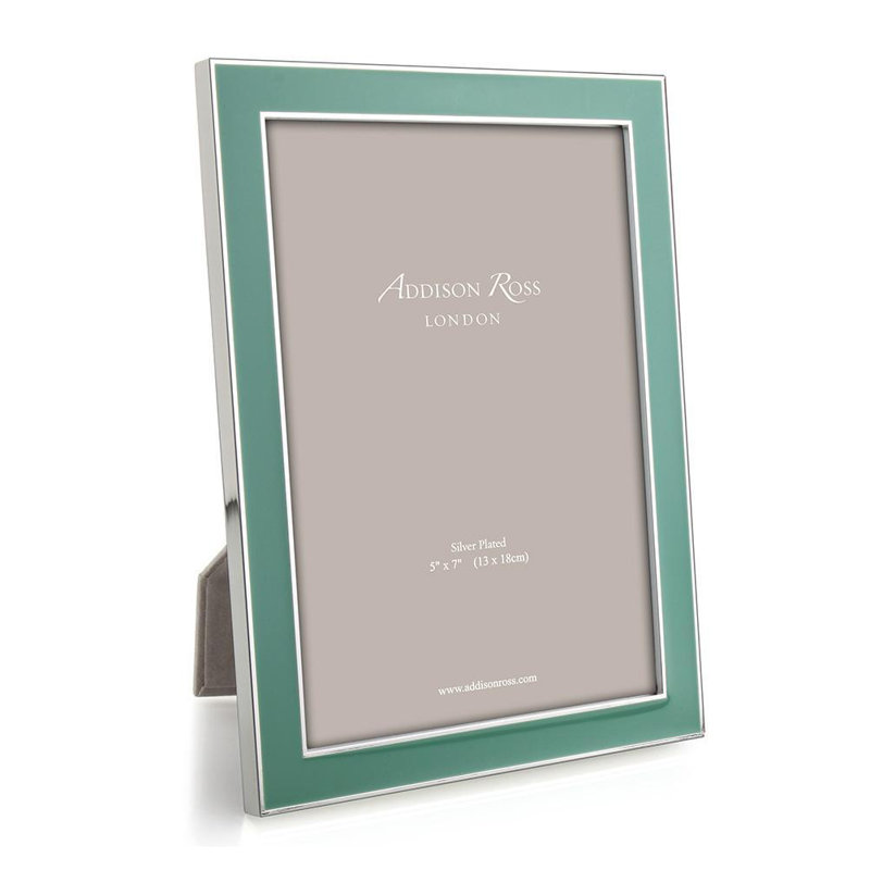 Picture Frame, 5" x 7", Duck Egg/Silver