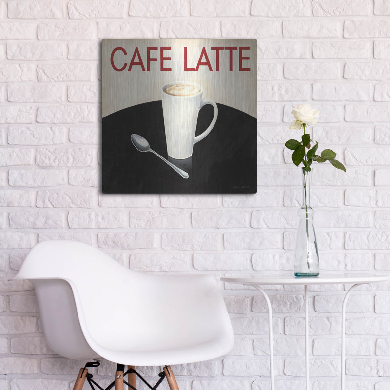Art mural en métal Red Barrel Studio® «Cafe Moderne 1» par Marco Fabiano, H 24 po x l 24 po