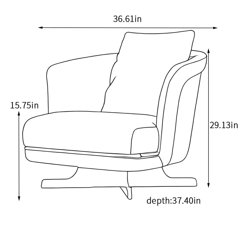 Chaise en similicuir avec structure en pin