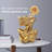 Gold Glazed Ceramic Face Bust Statue Vase, Artistic Planter for Home Office Tabletop Display