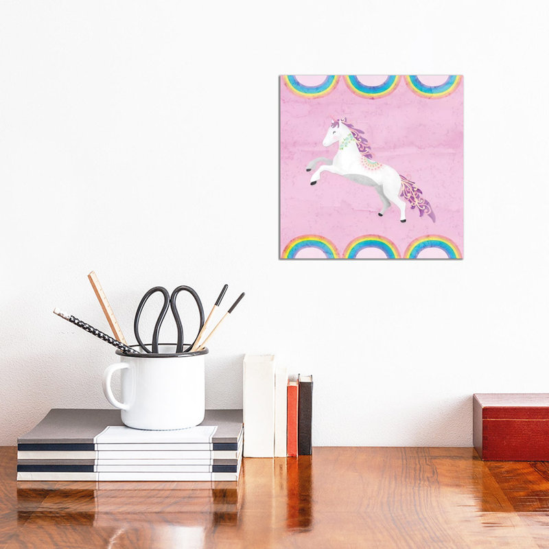 Rainbow Unicorn II by Noonday Design - Wrapped Canvas Print, 30.48cm H x 30.48cm W x 1.91cm D