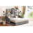 Upholstered Daybed With LED Armrest Lights, Storage Shelves & Cabinets, Pull-Out Lift-Up Trundle-179369930