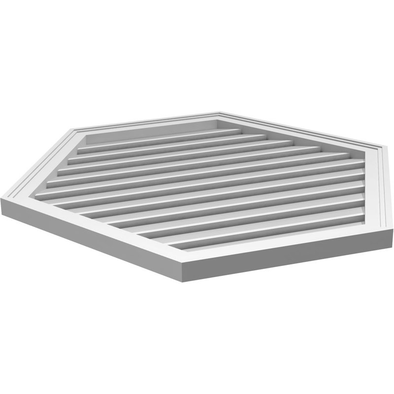 Évent horizontal fonctionnel à pignon en uréthane à surface horizontale Signature, H 34 po x l 36 po x P 1,5 po