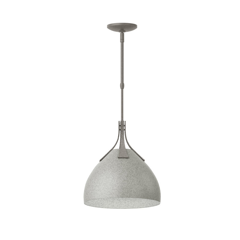 Summit 1 - Light Single Dome Pendant, Sterling, Natural Iron