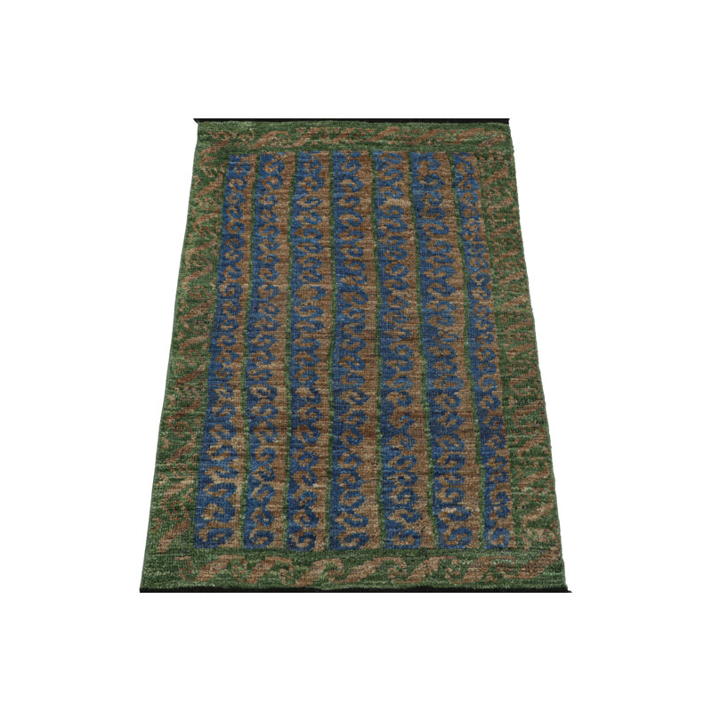 Burano Hand Knotted Wool Geometric Area Rug, Rectangle 6' x 9'