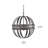 4 - Light Galvanized Chandelier, Hanging Light Fixture with Adjustable Chain for Kitchen Dining Room Foyer Entryway, Bulb Not Included