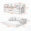 Canapé-lit convertible avec tissu bouclé bicolore, matelas pliant et cadre de forme fixe pour le salon et la chambre à coucher-444806381