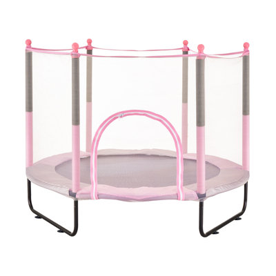 60" Trampoline for Kids Mini Toddler Trampoline with Net Indoor Outdoor