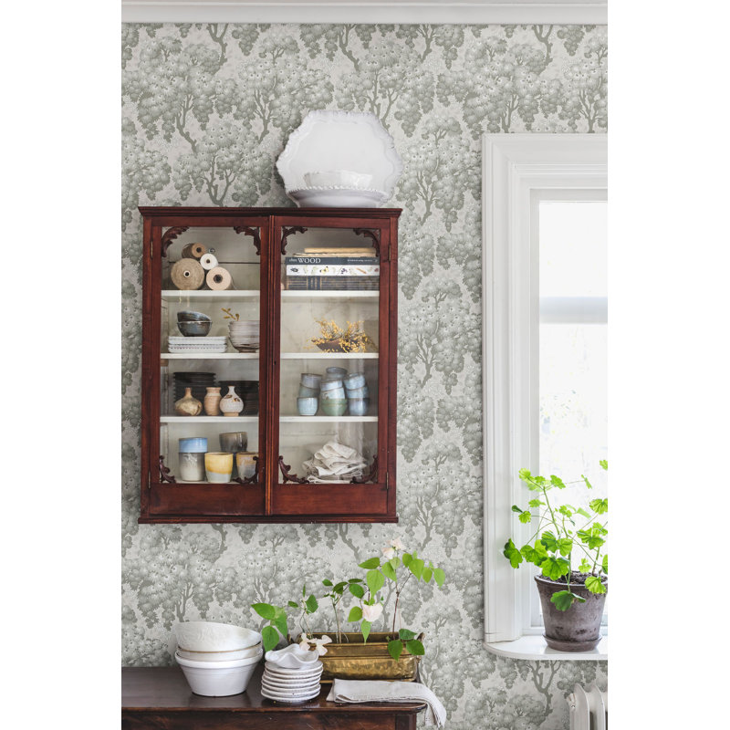 Lofstad Floral Wallpaper Roll, Spring Green