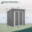 6'X4' Outdoor Metal Storage Shed For Garden Tools Lockable Door With Floor Frame