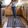 Camyla Farmhouse Braided Jute Blue Area Rug