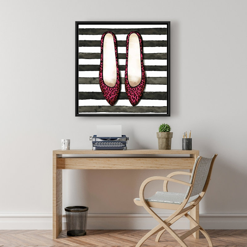 " Leopard Pink Shoes ", 24" H x 24" W