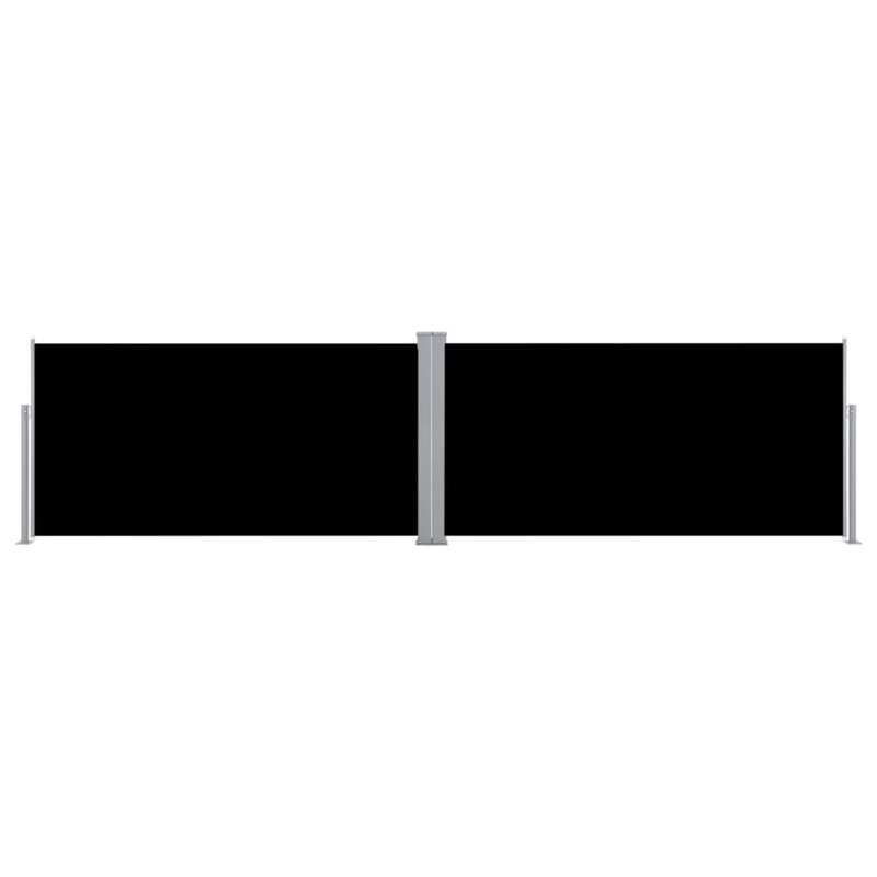 236'' W x 71'' D Polyester Cover Retractable Side Awning, 63" H x 236" W x 63" D, Black