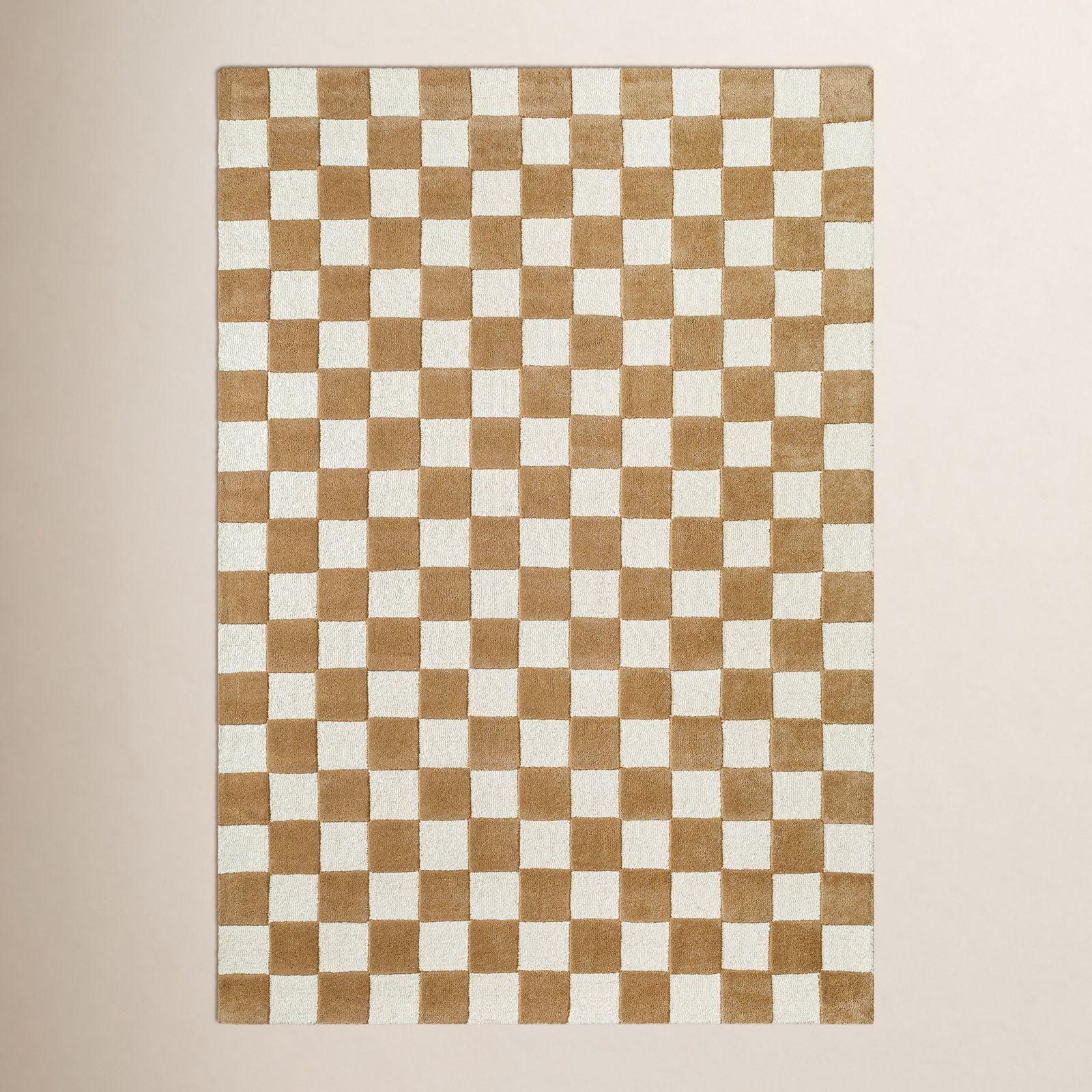 Jenna Tan Hand Tufted Area Rug, Rectangle 2' x 3'
