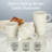 White Embossed Stackable Coffee Mug Set with Rack