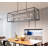 Titania 8-Light 44" Length Kitchen Island Fixture Brushed Metal Two Tones Linear Chandelier 