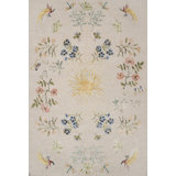 Floral Area Rug in Beige
