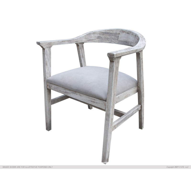 Sahara 15.12'' H Fabric Upholstered Armchair, White